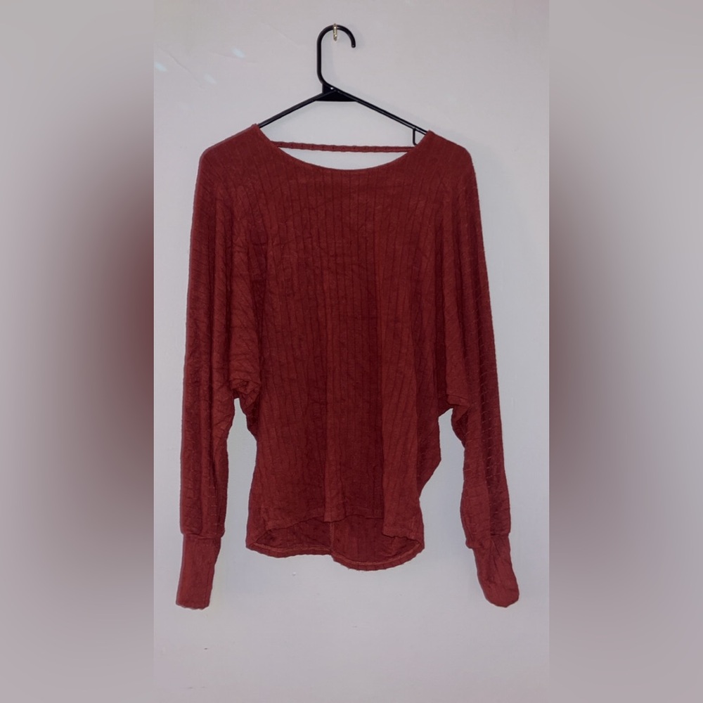 Rust/maroon long sleeve Daytrip blouse